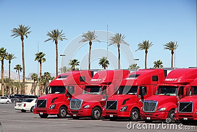 Averitt Express trucks Editorial Stock Photo