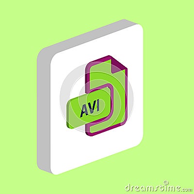 AVI computer symbol Stock Photo