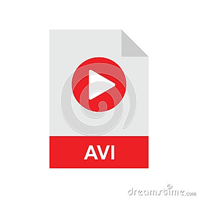 AVI format file Template for your design Vector Illustration