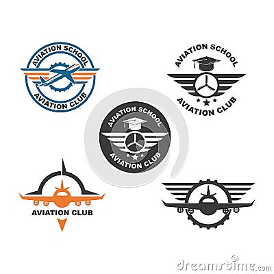 aviation academy vector illustration design Vector Illustration