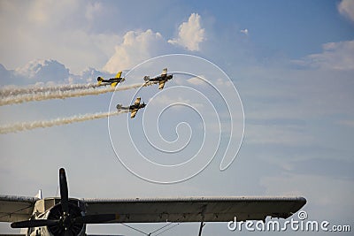 Aviation acrobatics Stock Photo