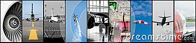 Aviation collage Stock Photo