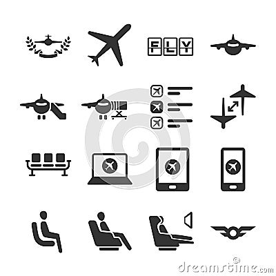 Aviation icon series 6 Vector Illustration