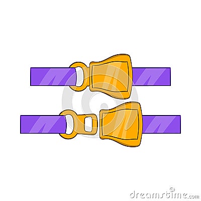 Aviation seat belt icon, cartoon style Stock Photo