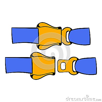 Aviation seat belt icon, icon cartoon Vector Illustration