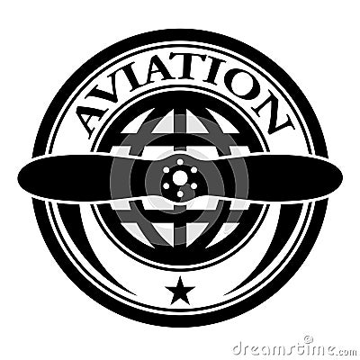 Aviation stamp Vector Illustration