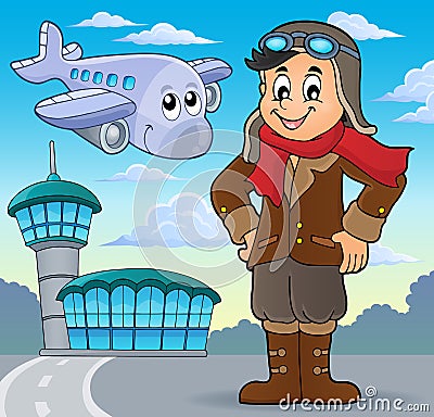 Aviation theme image 4 Vector Illustration