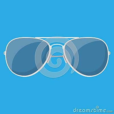 Aviator sunglasses. Protective eyewear. Vector Illustration