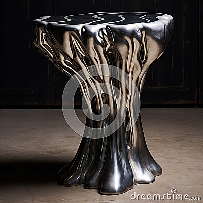 Avicii Inspired Abstract Metal Tree Side Table Stock Photo