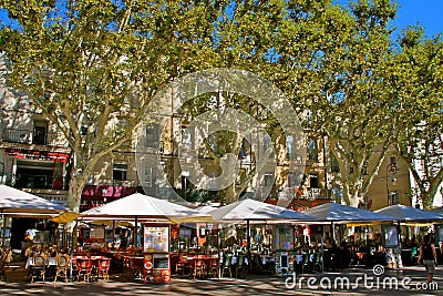 Avignon, Place de lÂ´Horloge Editorial Stock Photo