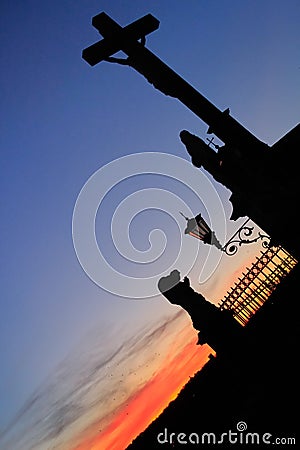 Avignon sunset Stock Photo