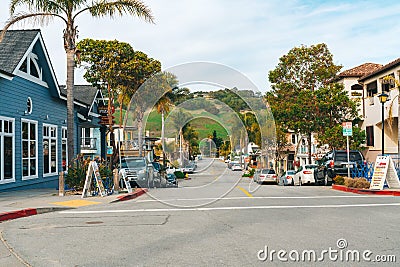 Avila Beach, a small cozy beach town, located on the beautiful Central Coast of California in between San Francisco and Los Editorial Stock Photo