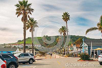 Avila Beach, a small cozy beach town, located on the beautiful Central Coast of California in between San Francisco and Los Editorial Stock Photo