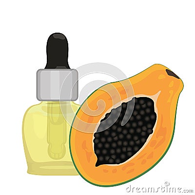 Avocado essential oil Vector Illustration