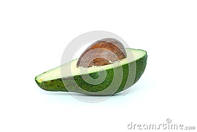 Avocado half with kernel Stock Photo