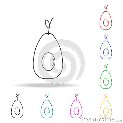 Avocado icon. Element firefighters multi colored icons for mobile concept and web apps. Thin line icon for website design and deve Stock Photo