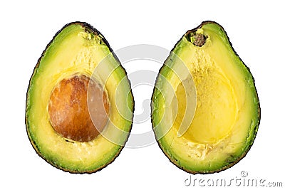 Avocado Isolated on White Background Stock Photo