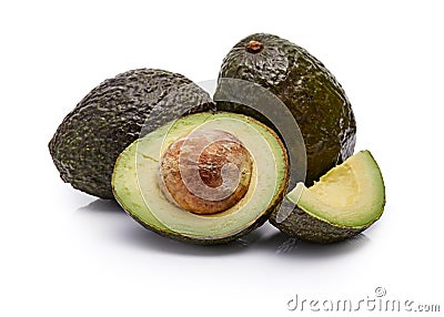 Avocado Isolated on White Background Stock Photo