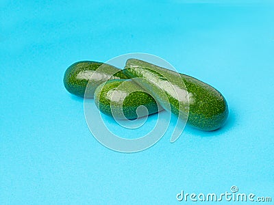 Avocado Isolated, Whole Avokado, Green Avocados Slice, Fresh Alligator Pear, Long Avocado Fruit Stock Photo