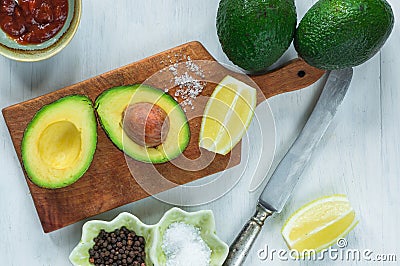 Avocado and lemon Stock Photo