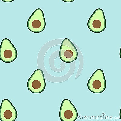 Avocado Pattern Stock Photo