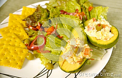 Avocado salad Stock Photo