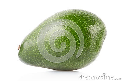 Avocado single fruit isolated on white Stock Photo