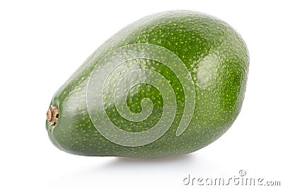 Avocado single fruit isolated on white Stock Photo