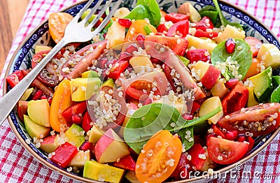 Avocado and tomato Quinoa salad Stock Photo