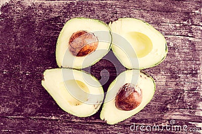 Avocatto on wood background Stock Photo