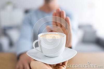 Avoid Coffee. Male Stock Photo