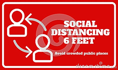 Avoid crowded public places keep social distance to prevent corona virus infection. Stock Photo