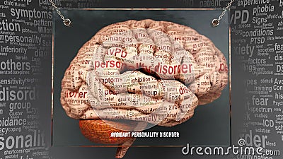 Avoidant personality disorder in human brain Stock Photo