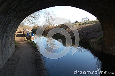 Avon & Kennet canal reflections4 Stock Photo
