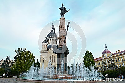 Avram Iancu Cluj Napoca Square Stock Photo