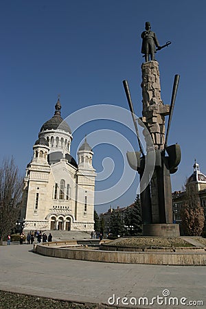 Avram Iancu statue Editorial Stock Photo