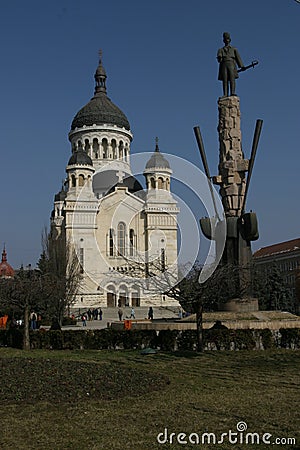 Avram Iancu statue Editorial Stock Photo