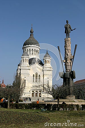 Avram Iancu statue Editorial Stock Photo