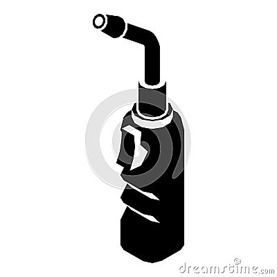 Avto welding torch icon, simple black style Vector Illustration