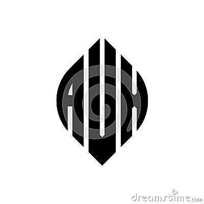 AVX circle letter logo design with circle and ellipse shape. AVX ellipse letters with typographic style. The three initials form a Vector Illustration