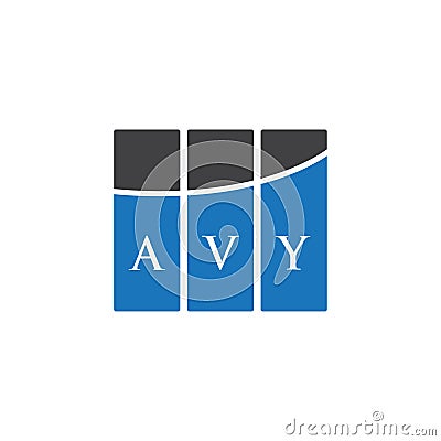 AVY letter logo design on black background. AVY creative initials letter logo concept. AVY letter design Vector Illustration