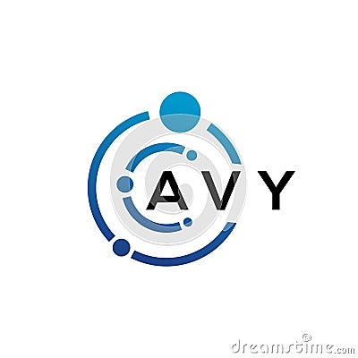 AVY letter logo design on black background. AVY creative initials letter logo concept. AVY letter design Vector Illustration