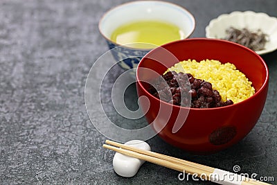 Awa zenzai, japanese traditional dessert Stock Photo