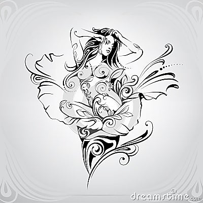 Awakening in a flower. vector illustration Vector Illustration