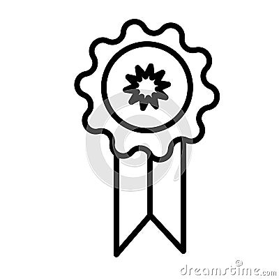 Award badge icon vector sign and symbol isolated on white background, Award badge logo concept Vector Illustration