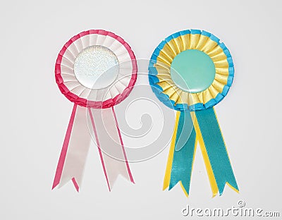 Award badge with ribbon Stock Photo