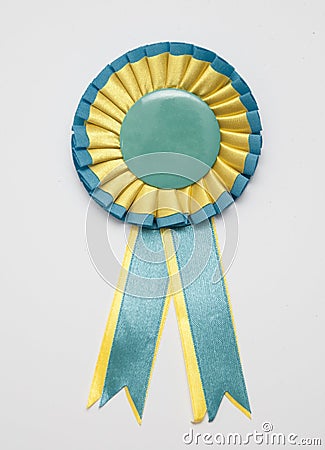 Award badge with ribbon Stock Photo