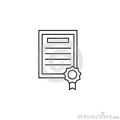 Award, certificate icon. Simple thin line, outline vector of awards icons for ui and ux, website or mobile application Stock Photo