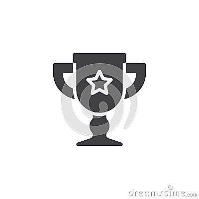 Award cup vector icon Vector Illustration