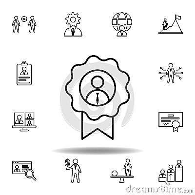 Award, employee, worker icon. Set of hr elements. Can be used for web, logo, mobile app, UI, UX Stock Photo